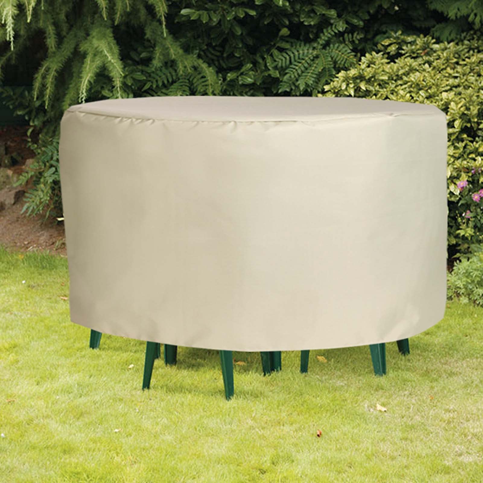 102x35 Inch Round Waterproof Patio Table Cover - Heavy Duty UV Resistant Outdoor Furniture Protection for Garden, Deck & Backyard - Perfect for All Weather & Seasonal Use