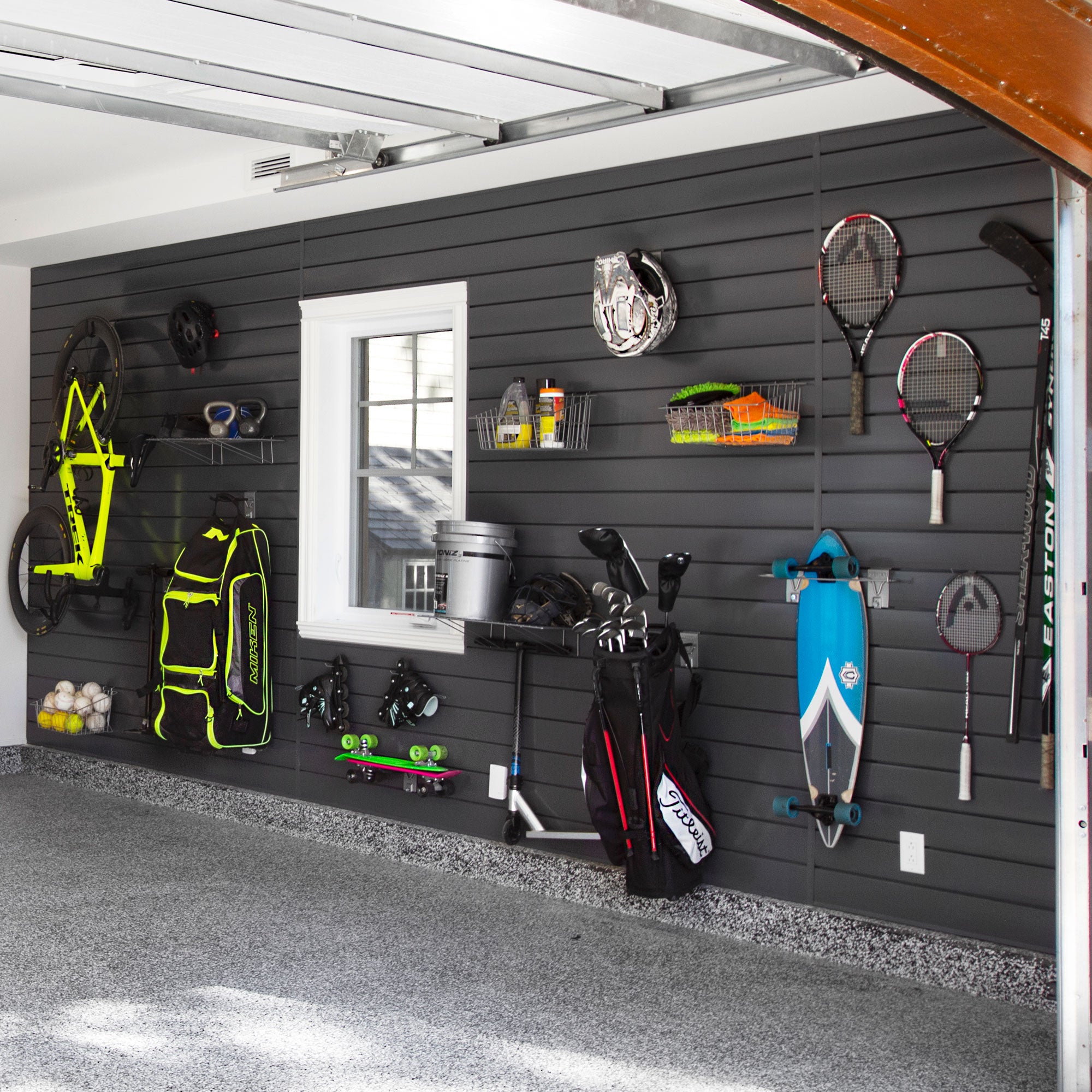 4 ft. x 8 ft. PVC Slatwall Panel - 4 Pack (128 sq ft) - Retail Store Display, Garage Organization & Wall Storage Solution