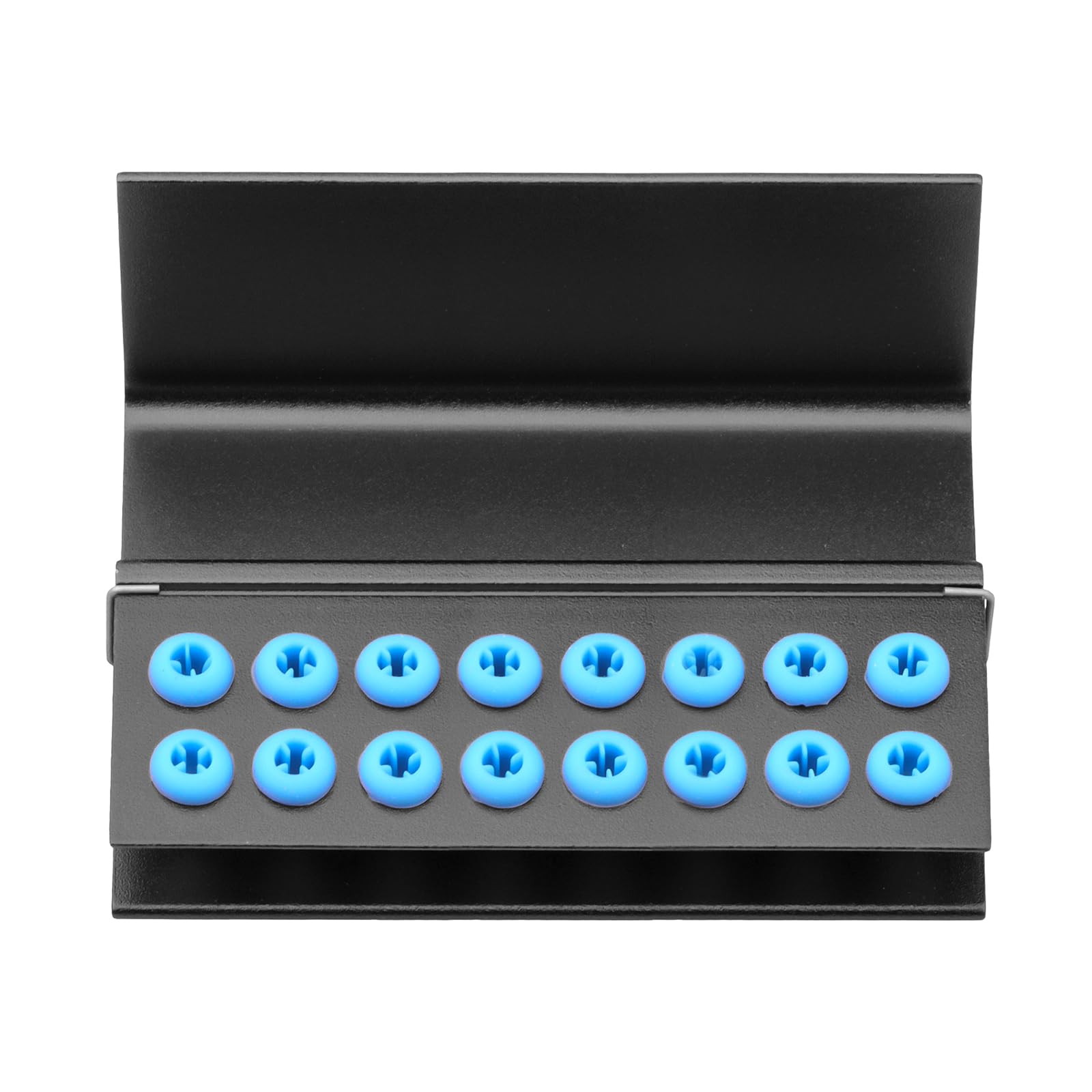 3PCS Black Aluminum Alloy Bur Holder Endo Box with Cover - 16 Hole Dental Tip Organizer & Sterilizer Case for Endodontic Tools - Perfect for Dental Clinics, Labs & Professional Sterilization Organization