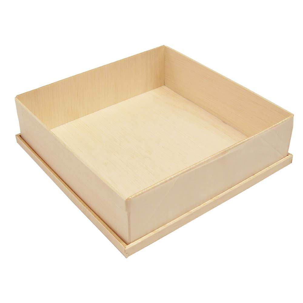 Eco-Friendly Wooden Square Takeout Bento Box 6.7