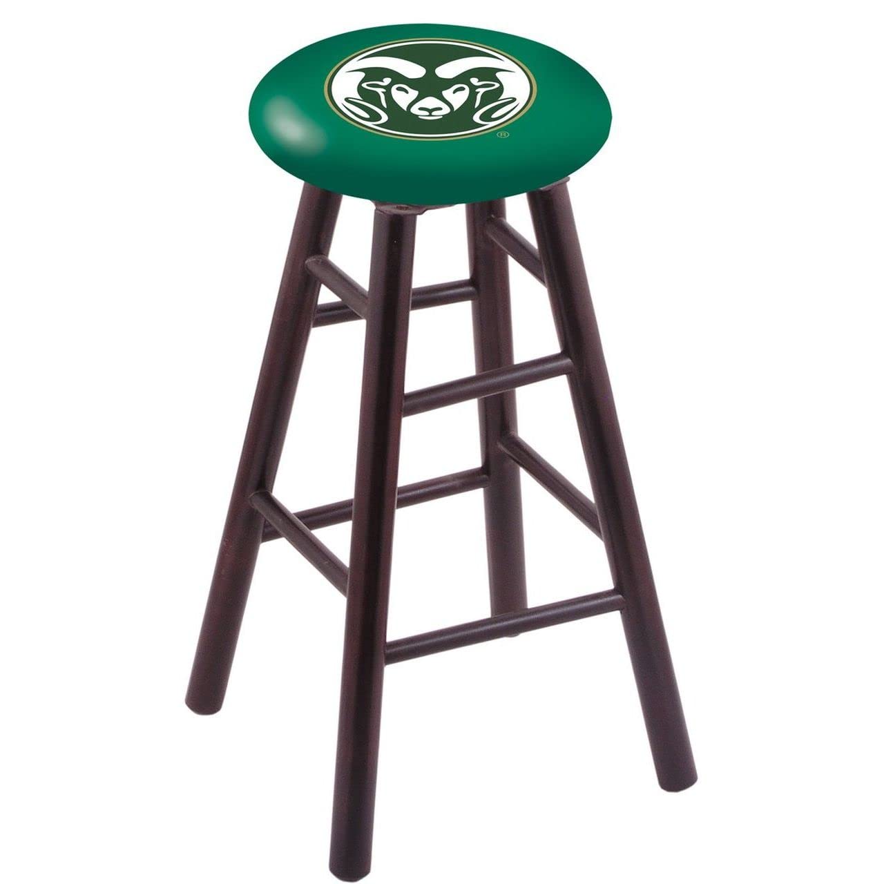 Holland Bar Stool Co. Dark Cherry Maple Wood Counter Stool with Colorado State Seat - Rustic Kitchen Island & Bar Stools for Home, Cafe, Restaurant
