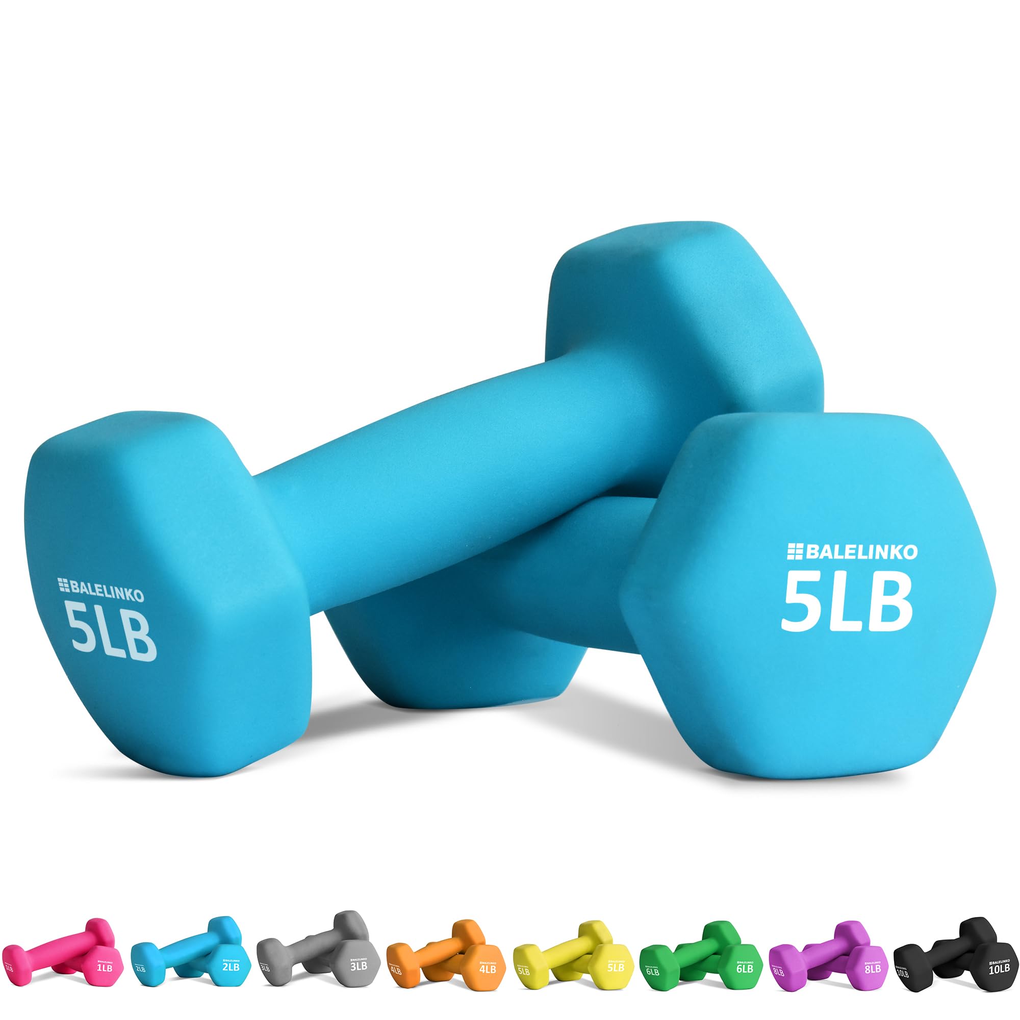 Balelinko Home Gym Equipment Set - Adjustable Weights for Strength Training, Yoga, Pilates & Weight Loss - Perfect for Women, Men, Seniors & Youth - Home Workout & Fitness Studio Essential