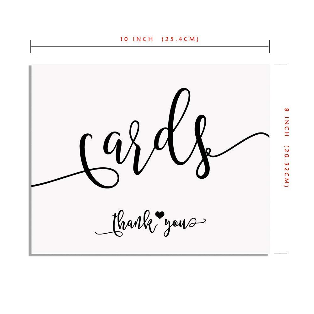 Elegant Calligraphy Wedding Card Sign - 8x10 Inches Unframed for Bridal Showers, Receptions & Decor | Perfect for Table Numbers, Seating Charts & Welcome Signs