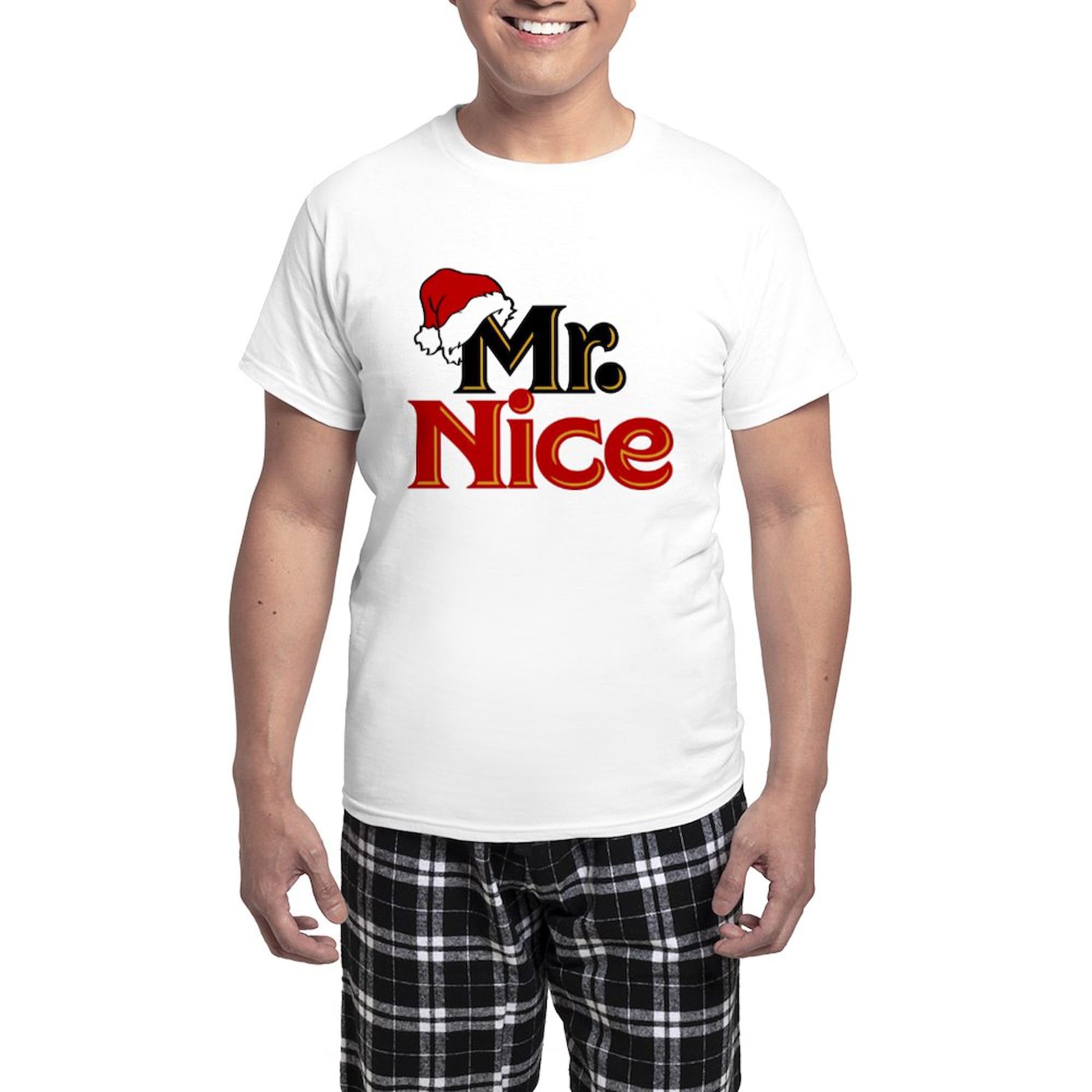 Christmas Mr Nice Men's Light Pajama Set - Comfortable Novelty Sleepwear for Holiday & Winter Nights - Cozy PJs for Christmas Gifts, Family Gatherings & Relaxing at Home