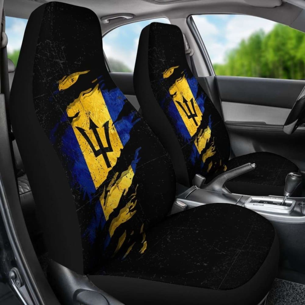 Barbados In Me Car Seat Covers - Grunge Style 232125 - Durable & Stylish Seat Protectors for Cars, Trucks & SUVs - Perfect for Road Trips & Daily Commutes