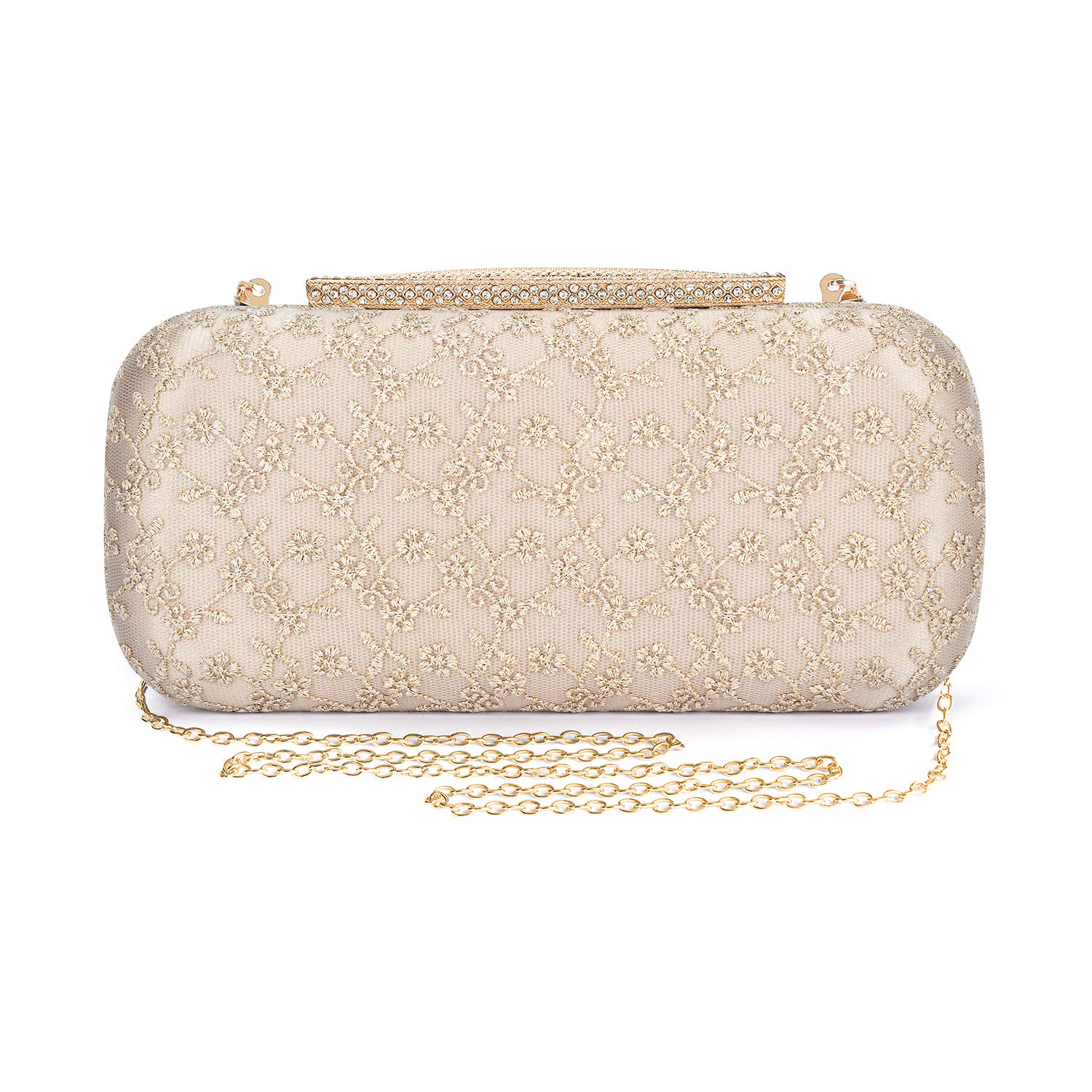 Elegant Lace Satin Wedding Clutch Purse for Women - Perfect for Bridal, Evening Parties & Special Occasions