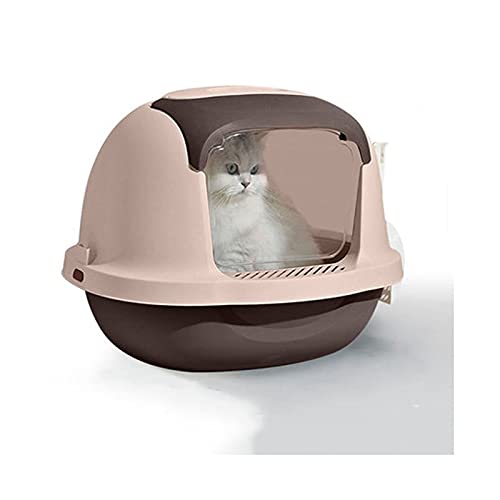 Enclosed Cat Litter Box with Double Layer - Splash Proof & Odor Control Large Cat Toilet for Easy Cleaning (Color C) - Perfect for Small Spaces & Multi-Cat Homes
