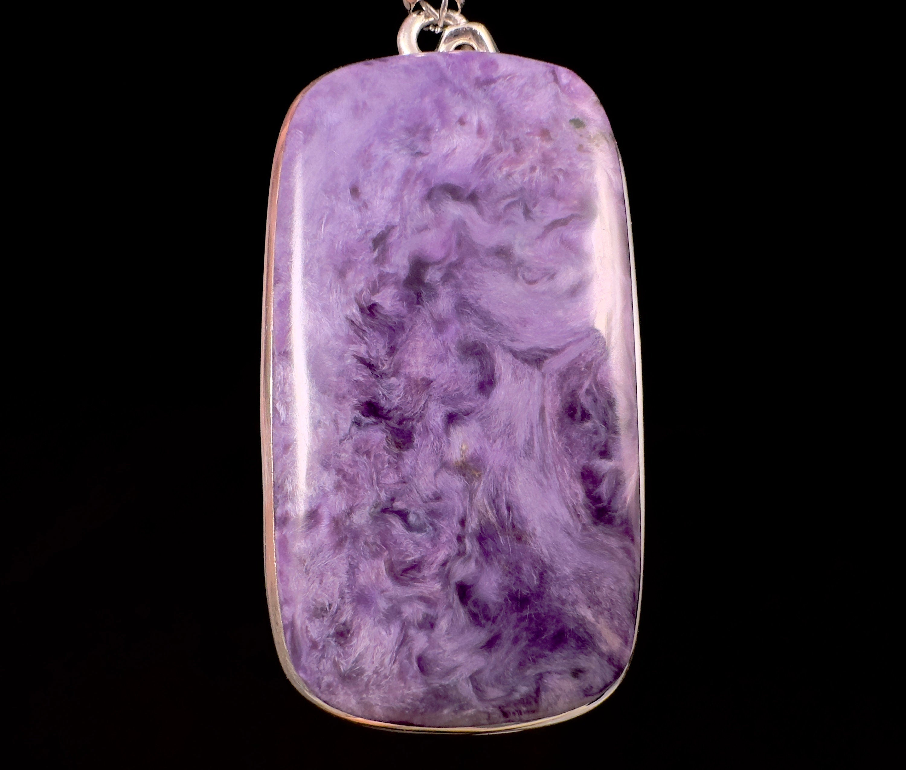 CHAROITE Crystal Pendant Necklace - Sterling Silver Fine Jewelry with Healing Stones | Spiritual Healing, Meditation & Energy Balancing | Perfect for Gifts & Everyday Wear