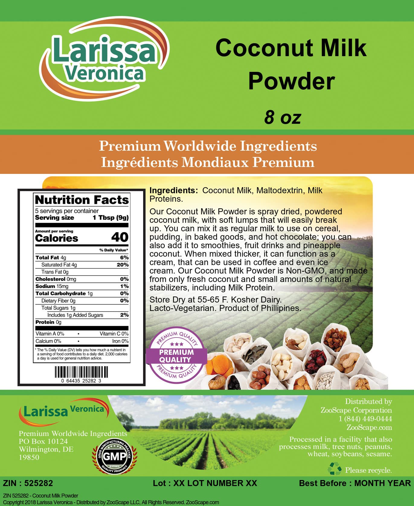 Organic Coconut Milk Powder 8 oz (3-Pack) | Dairy-Free, Vegan, Gluten-Free | Perfect for Smoothies, Baking & Coffee Creamer