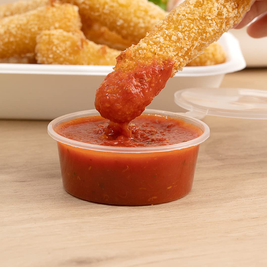 Restaurantware RW Base 4oz Jello Shot Cups - 2000 Pack Microwave-Safe Disposable Plastic Containers for Sauces, Condiments & Toppings | Crack-Resistant Clear Portion Cups for Catering, Parties & Food Sampling