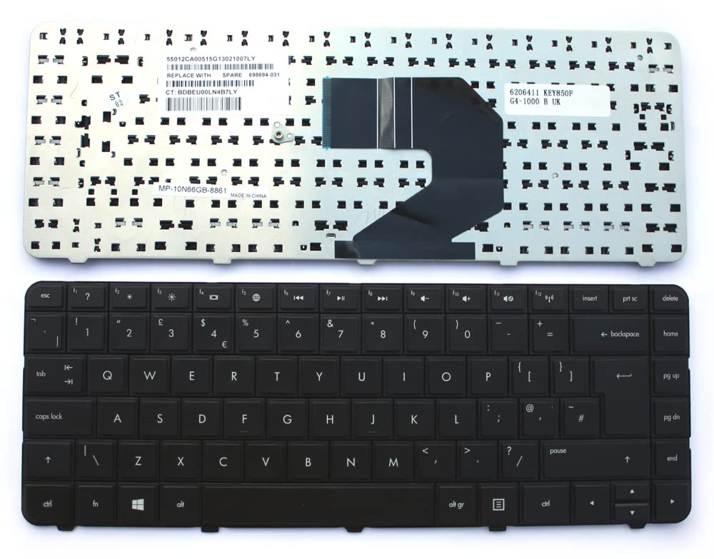Original Title: UK Layout Black Replacement Laptop Keyboard Compatible with Compaq Presario CQ57-301   Optimized Title: **UK Layout Black Replacement Laptop Keyboard for Compaq Presario CQ57-301 – Durable & Easy Installation – Perfect for Typing, Gaming & Office Work**