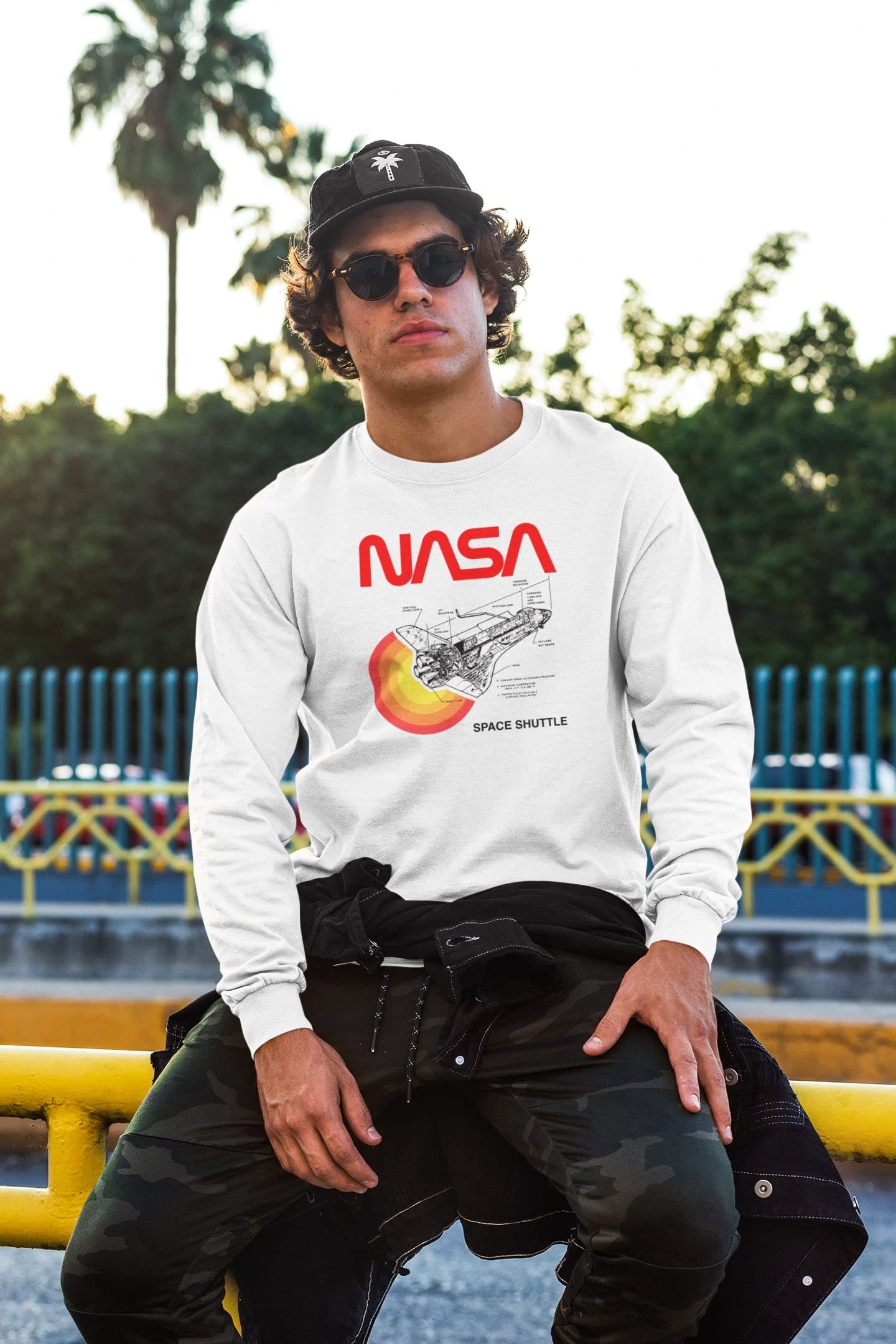 Vintage NASA Apollo Mission Patches Long Sleeve Graphic T-Shirt - Space Enthusiast Gift, Astronaut Fan Apparel for Casual Wear & Cosplay
