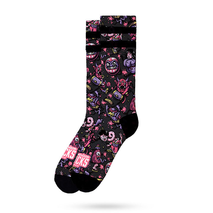 American Socks Signature Yokai Mid High Crew Socks - Comfortable & Stylish for Everyday Wear, Sports & Casual Outfits