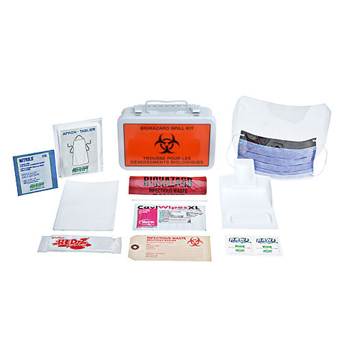 Biohazard Clean Up Spill Kit Deluxe - Metal Box for Emergency Spill Response | OSHA Compliant | Hospitals, Labs & Industrial Use