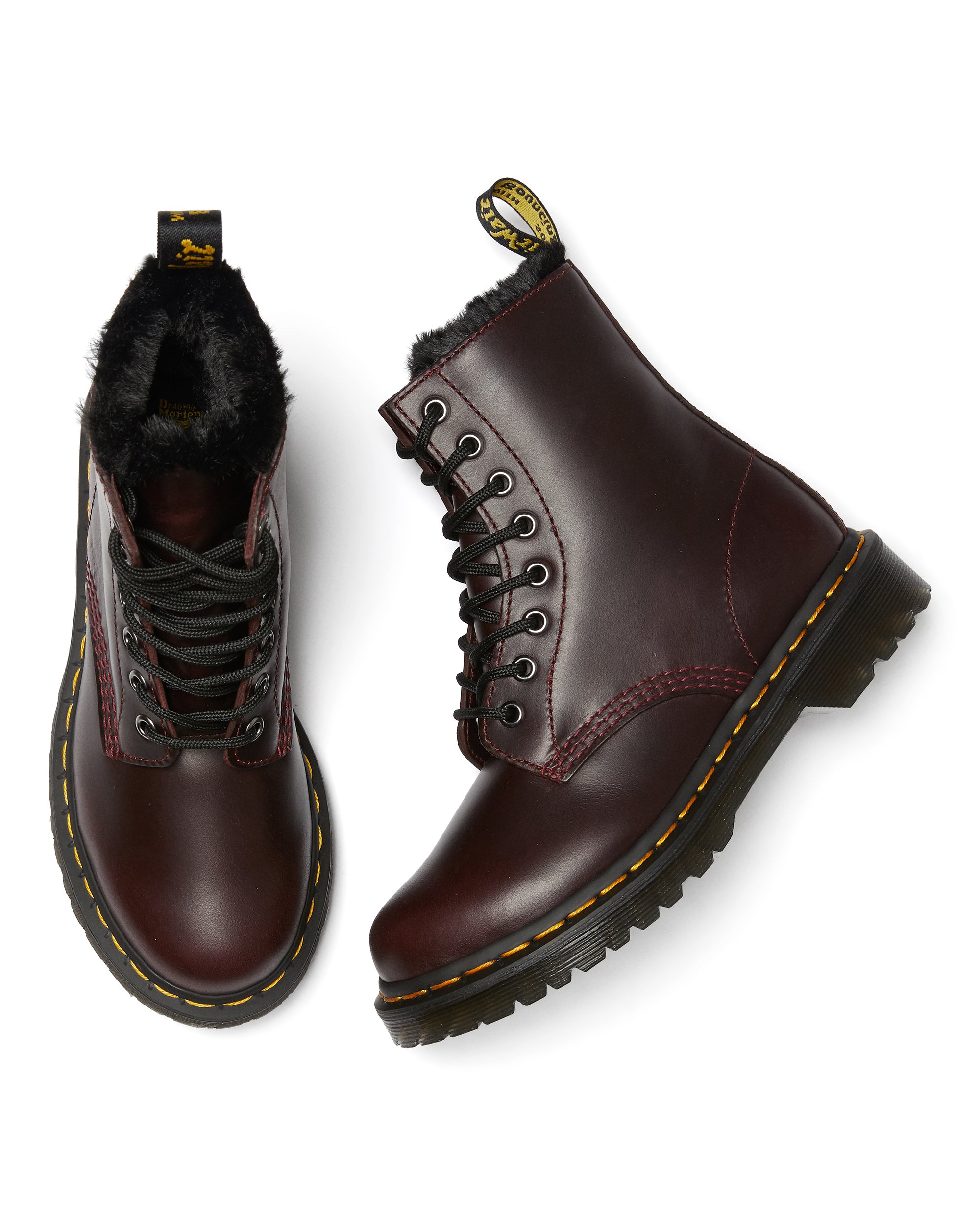 Dr. Martens 1460 Serena Oxblood Atlas Boots for Women - Classic 8-Eye Lace-Up Leather Ankle Boots - Perfect for Punk, Goth & Everyday Streetwear Fashion