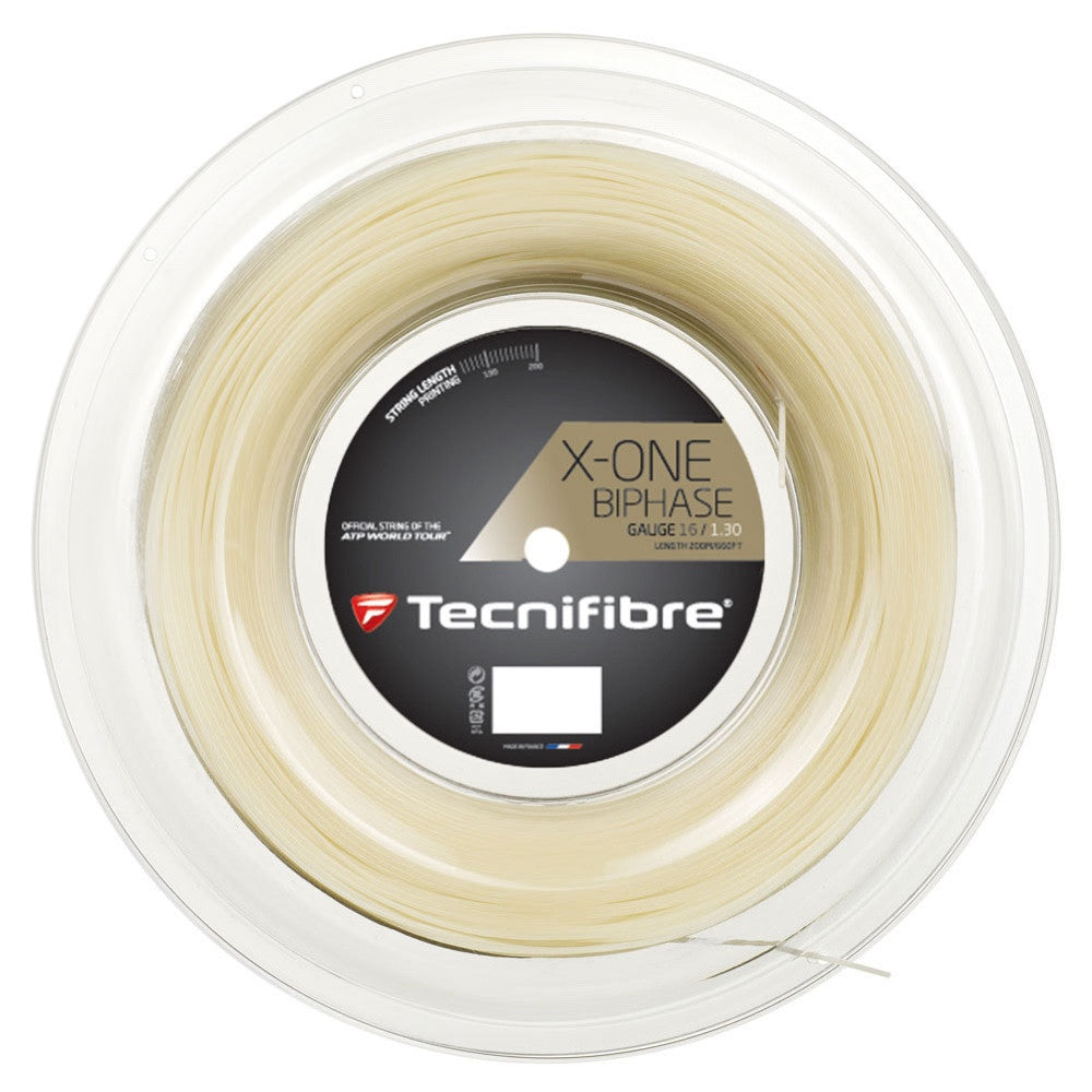 Tecnifibre X-One Biphase Tennis String Reel - Premium Multifilament for Enhanced Power & Comfort - Perfect for Competitive Play & Training