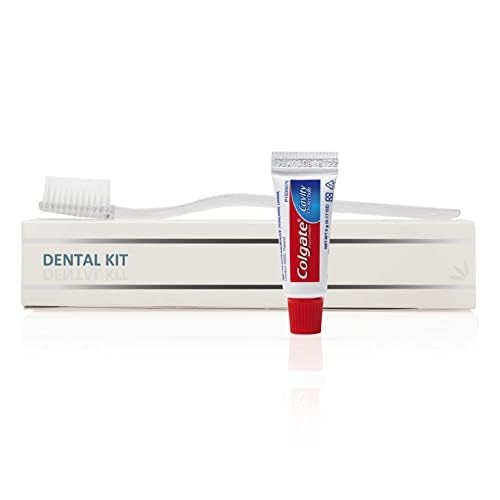 Bulk Disposable Dental Kit Bundle with Toothbrush & Toothpaste | 50-Pack Individually Wrapped Travel Size Toiletries | Perfect for Hotels, Airbnbs, Hospitals & Travel Essentials