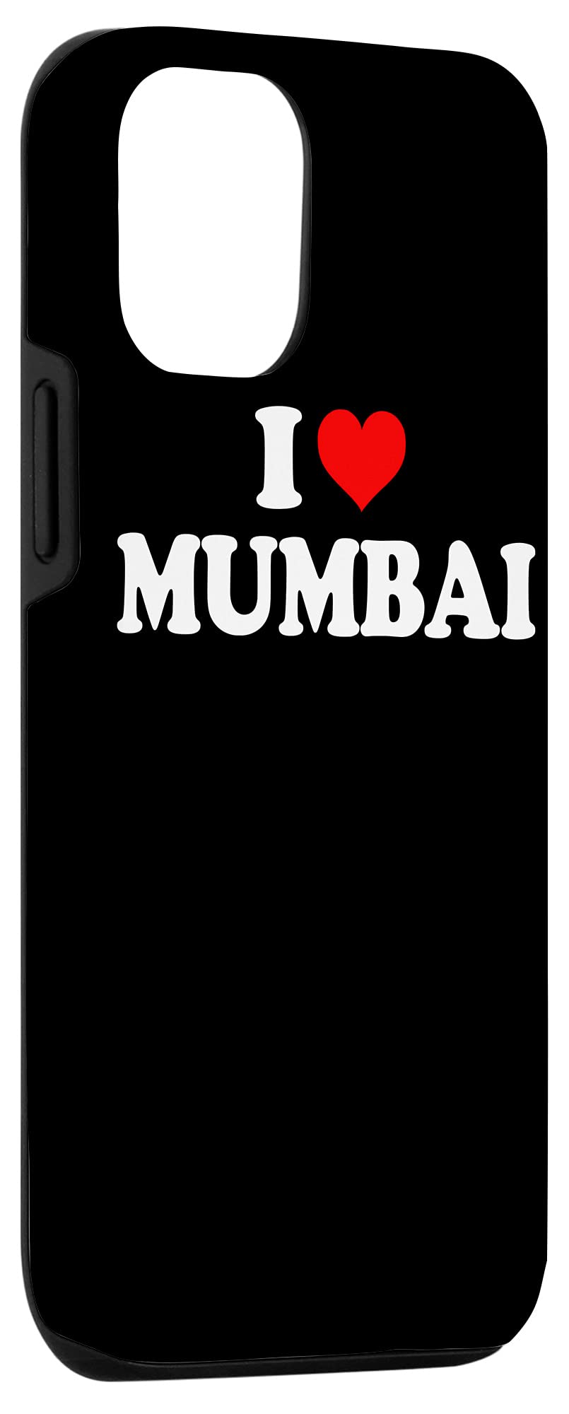 iPhone 12/12 Pro Case with 'I Love Mumbai' Design - Trendy Protective Phone Cover for Travel Lovers & Mumbai Fans