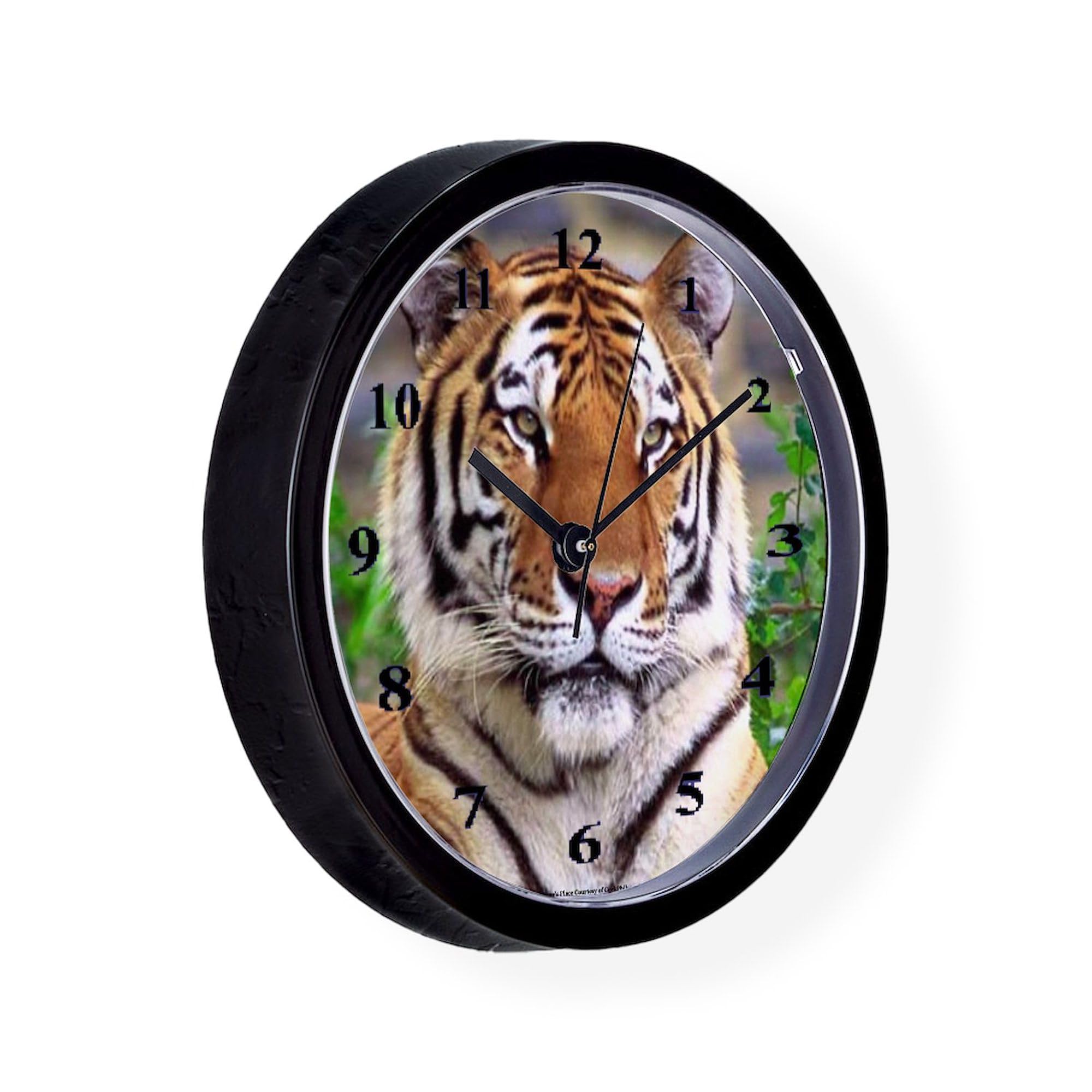Siberian Tiger 10 Inch Wall Clock - Modern Home Decor for Living Room, Kitchen, Office | Perfect Gift for Animal Lovers & Home Decor Enthusiasts | Durable & Silent Non-Ticking Design