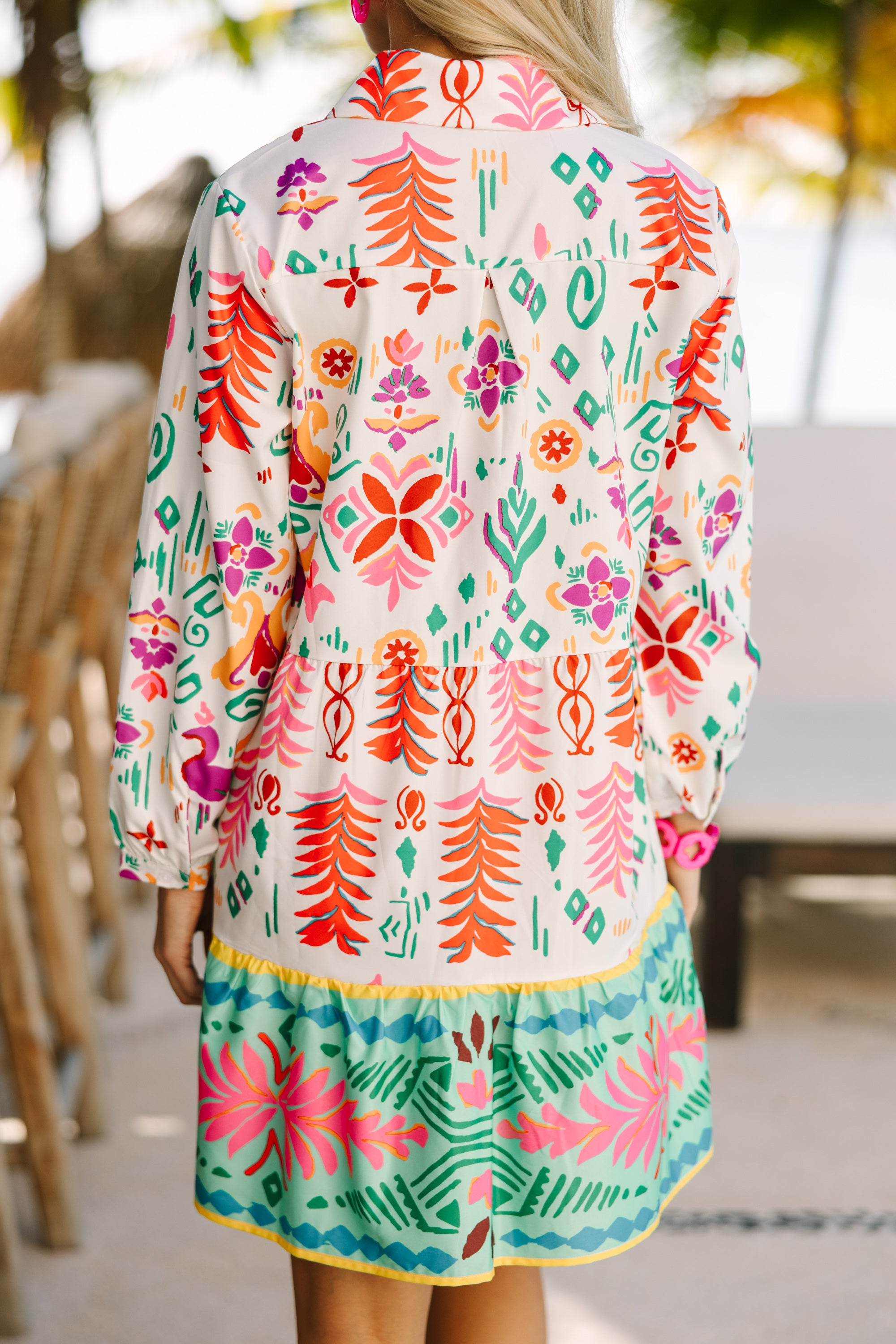 Elegant White Abstract Tiered Dress for Women - Perfect for Weddings, Parties & Special Occasions