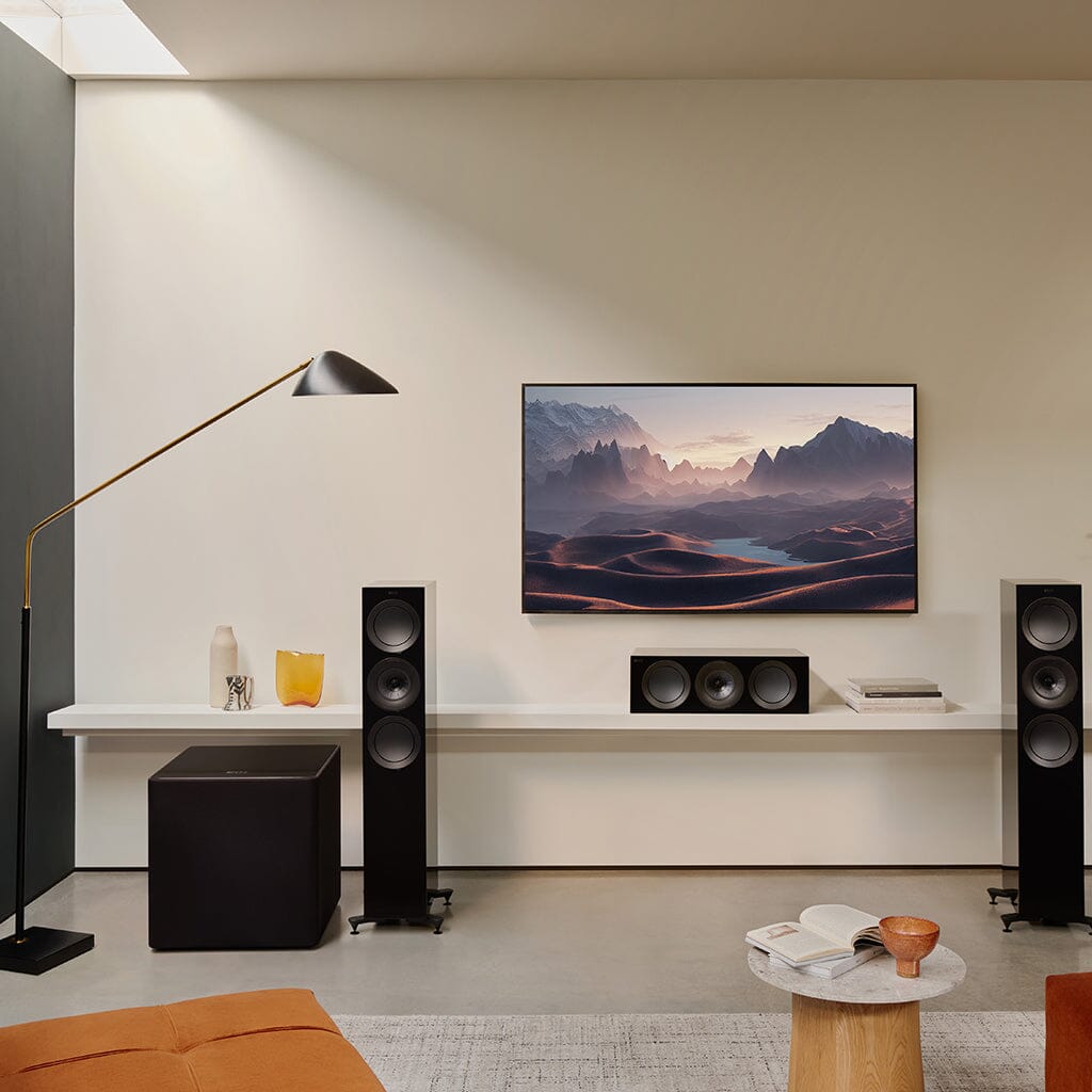 KEF Kube 15 MIE Powered Subwoofer - High Performance Home Theater & Music Bass Speaker for Immersive Audio Experience
