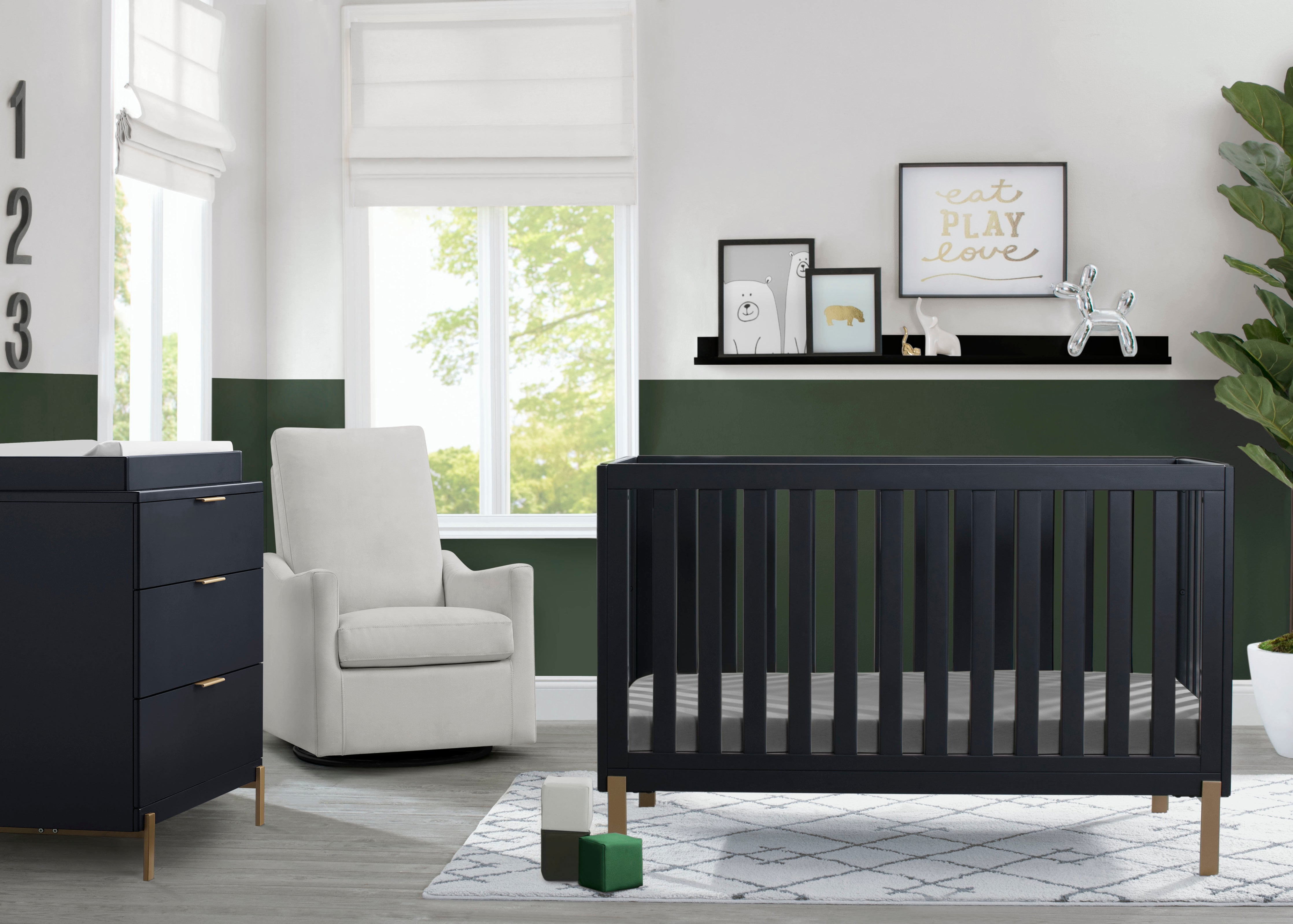 Hendrix 4-in-1 Convertible Baby Crib - Toddler Bed, Daybed & Full-Size Bed - Safe Nursery Furniture for Boys & Girls - Perfect for Newborn to Teen Years