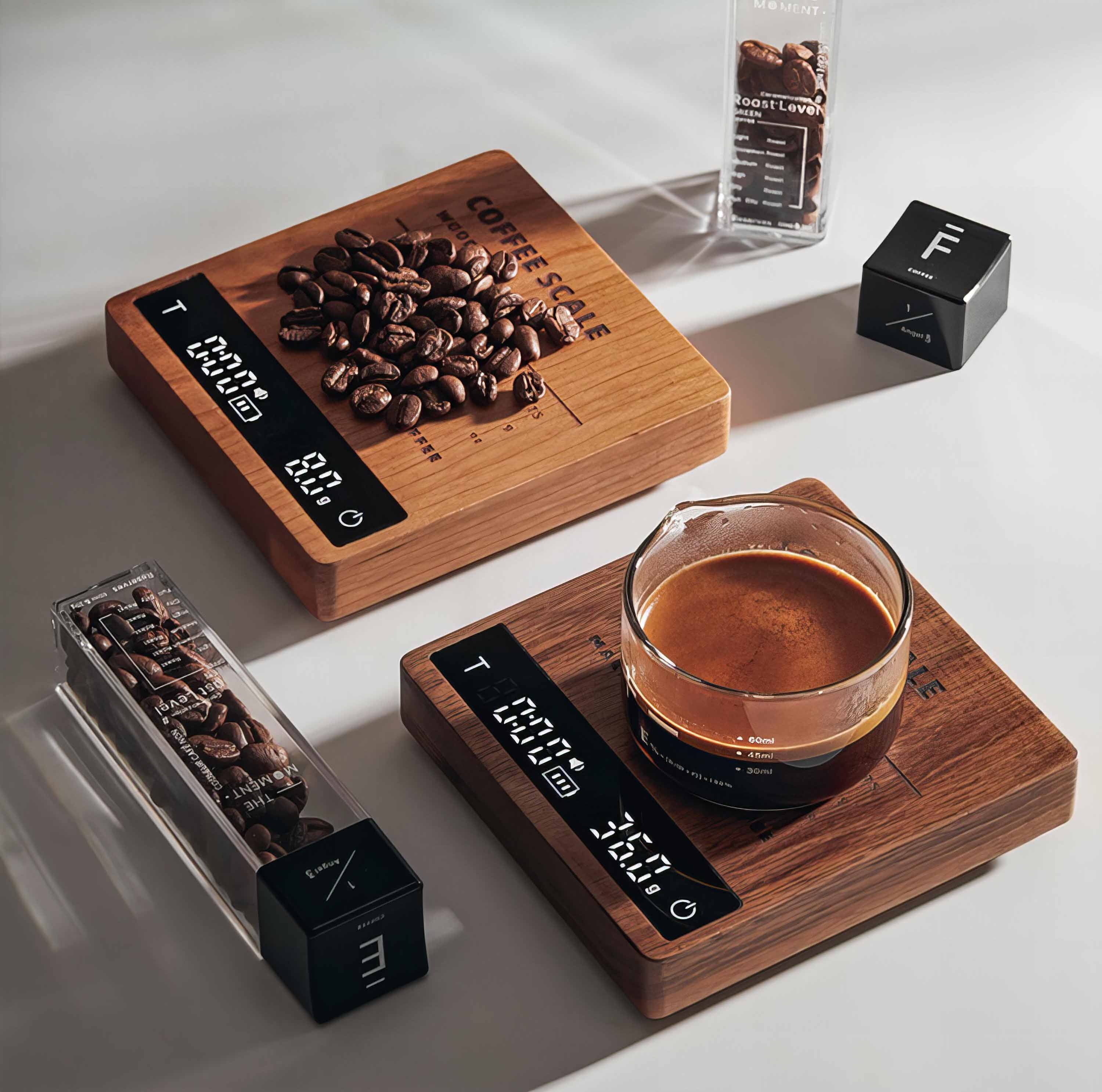 High Precision Digital Wooden Coffee Scale with Touch Sensor - Perfect for Pour Over, Espresso, and Home Brewing | MUVNA