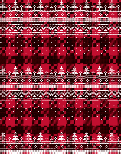 Buffalo Plaid Sweater Scalloped Tissue Paper - Christmas Gift Wrapping, Holiday Decorations, Party Favors & DIY Craft Supplies
