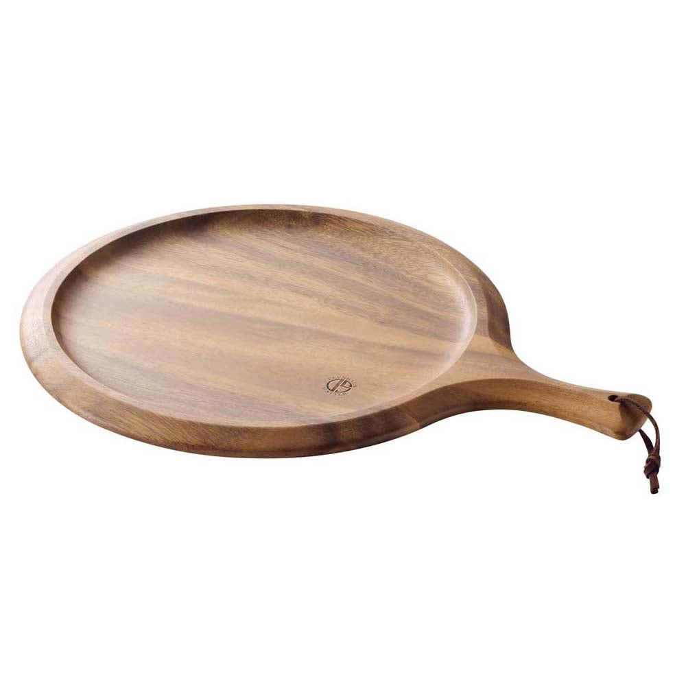 Premium Round Wooden Cutting Board with Handle - Versatile Kitchen Chopping Block & Breakfast Serving Tray for Fruits, Cheese, Charcuterie - Perfect for Home Cooking & Entertaining