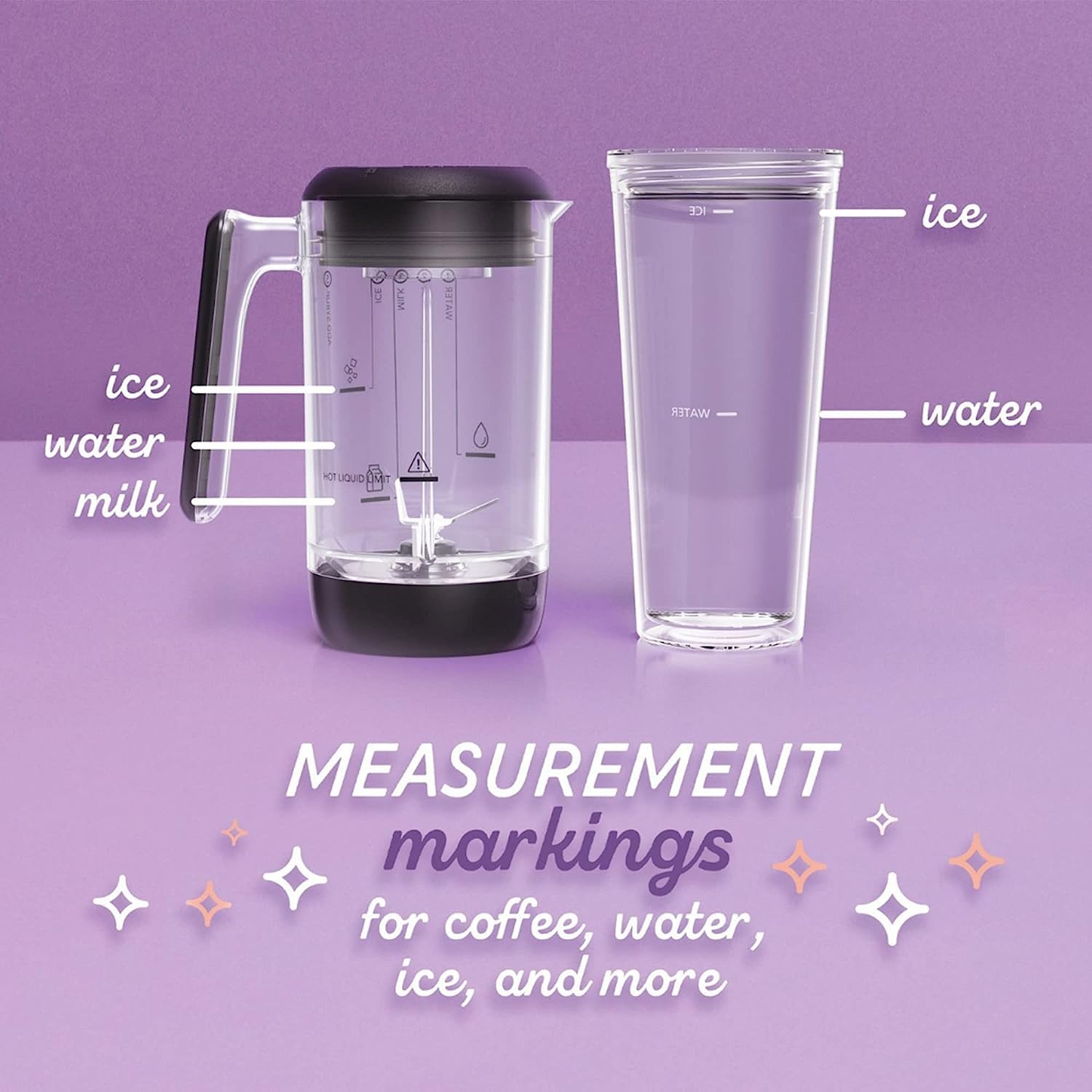 3-in-1 Single Serve Coffee Maker for Iced & Hot Coffee & Tea - Reusable Filter, Scoop & Stirrer Included - Perfect for Home, Office & Travel - Black