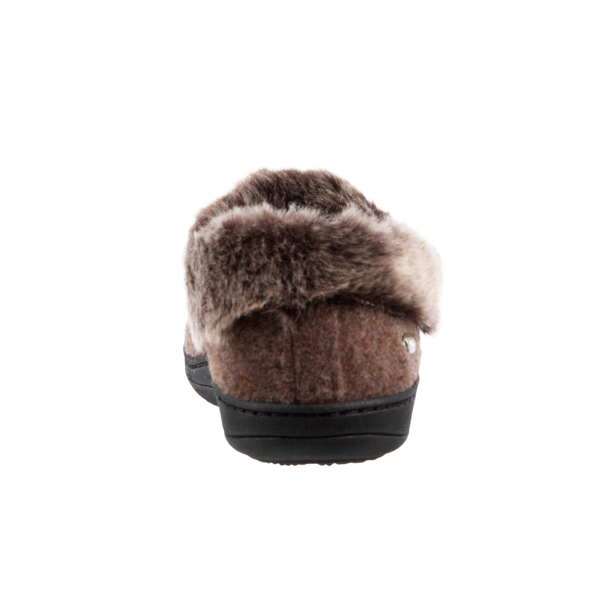 Women's Faux Fur Chinchilla Collar Slippers with Non-Slip Indoor/Outdoor Sole - Cozy House Shoes for Winter, Lounge, and Outdoor Errands