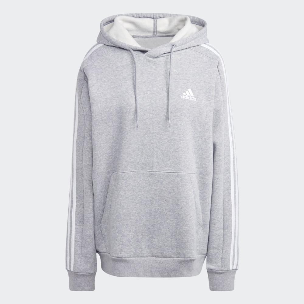 adidas Men's Essentials Fleece 3-Stripes Hoodie - Comfortable Athletic Pullover for Casual Wear, Gym & Outdoor Activities