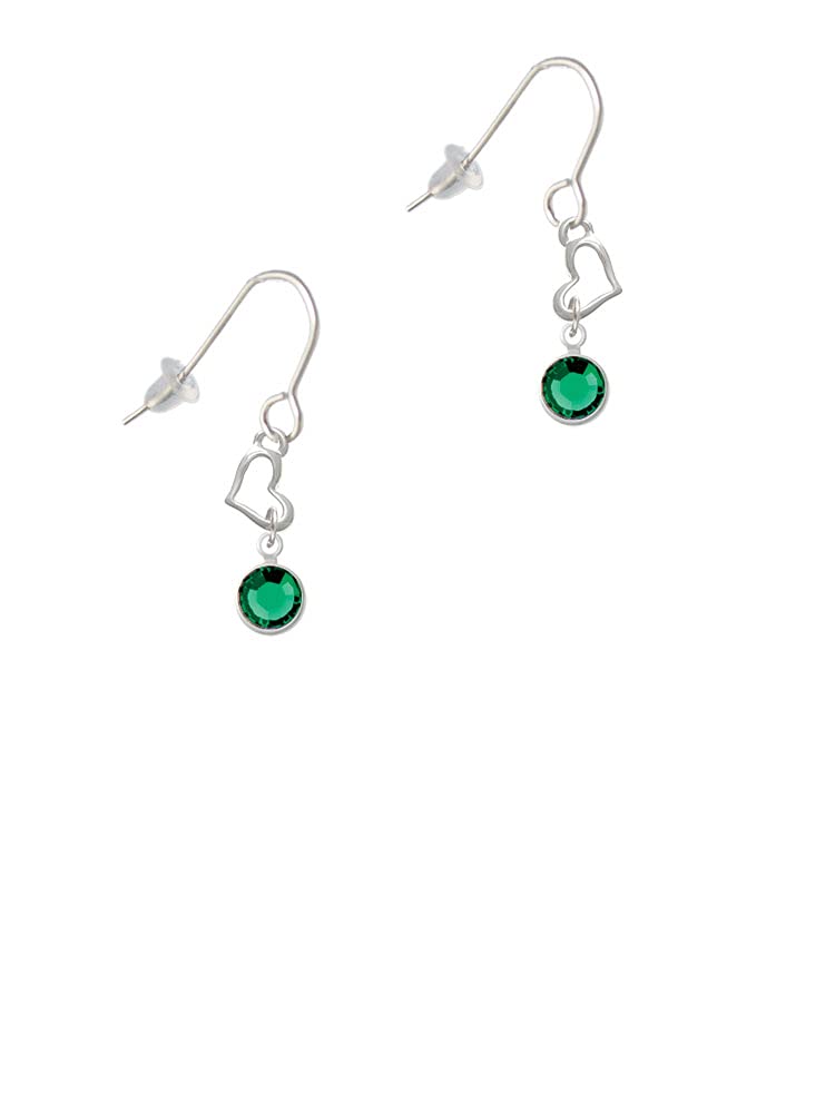 Crystal Heart French Earrings - Elegant Drop Jewelry for Parties & Gifts