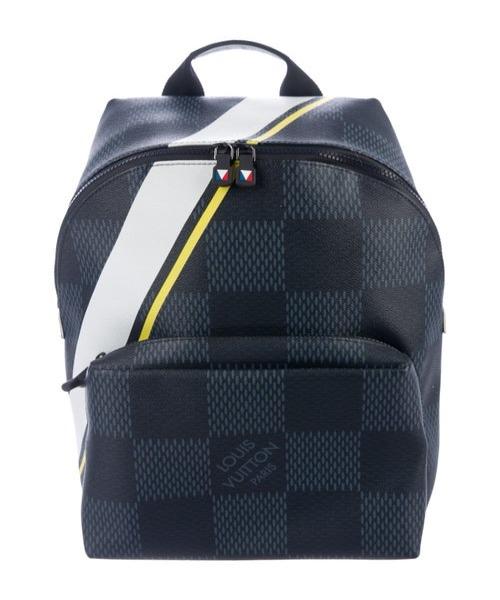 Authentic LV Apollo Backpack in Damier Cobalt Canvas with Yellow Accents - Luxury Travel & Everyday Carry Backpack for Work, School & Outdoor Adventures