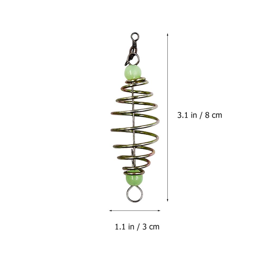 BESPORTBLE 36 Pcs Spring Bait Fishing Feeder - Carp Fishing Bait Cage, Lure Cage, and Tackle Basket for Freshwater & Saltwater Angling - Perfect for Carp, Catfish, and Bass Fishing Trips