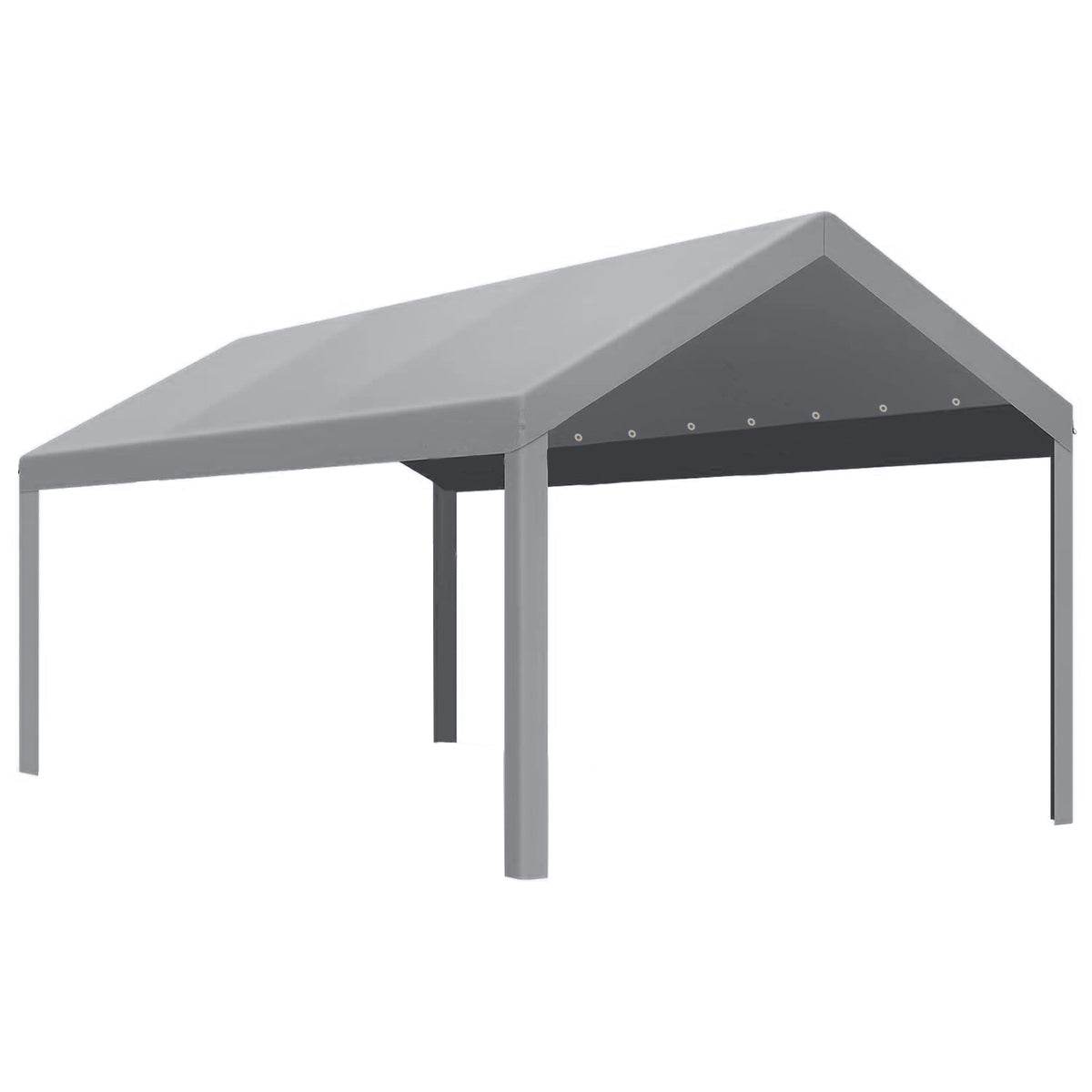 GARVEE 13'x25' 200G Heavy Duty Waterproof Carport Cover Replacement - UV Protected Shelter Tarp for Garage, Tent & Outdoor Use (Grey, Top Only, No Frame)