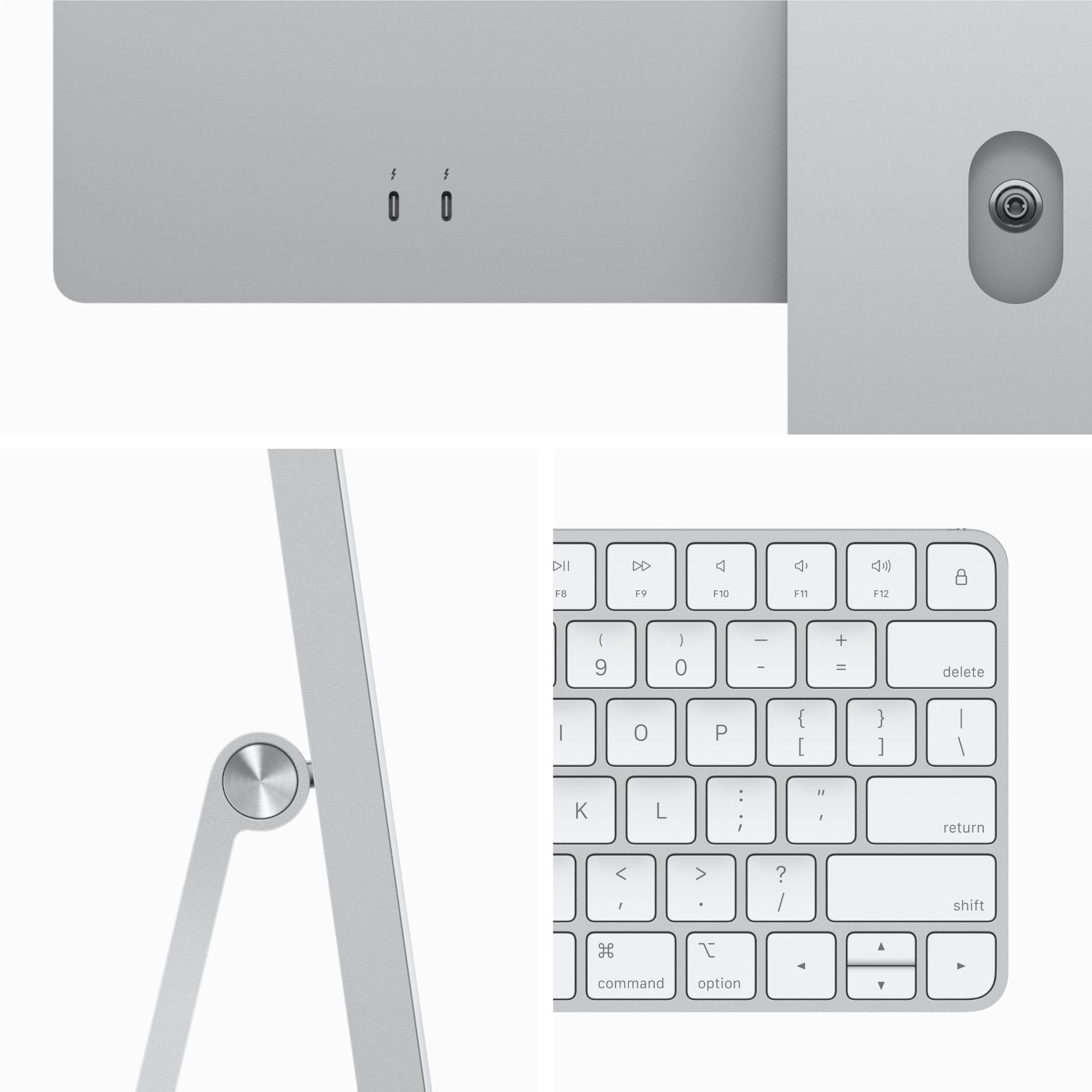 Apple iMac 24-inch with Retina 4.5K Display, M3 Chip 10-Core GPU, 512GB SSD (Silver) - 2023 Model | Powerful All-in-One Desktop for Home Office, Creative Work & Entertainment