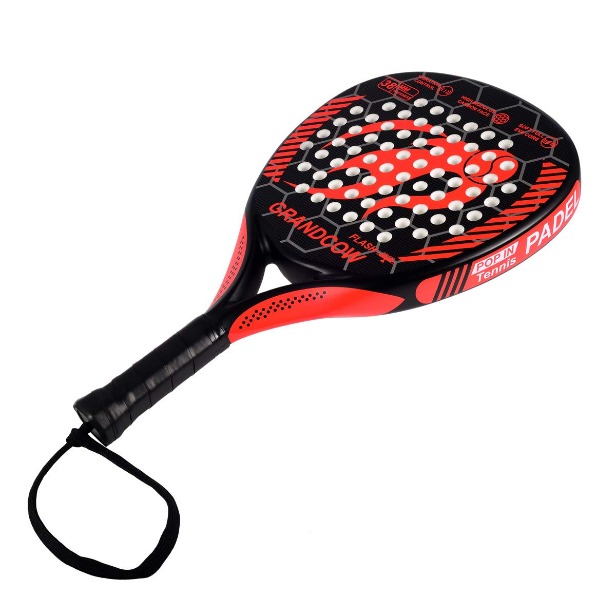 Premium Carbon Fiber Padel Tennis Racket with EVA Memory Foam Core - Diamond Shape Design for Enhanced Power & Control - Ideal for Competitive Play & Recreational Padel Sports