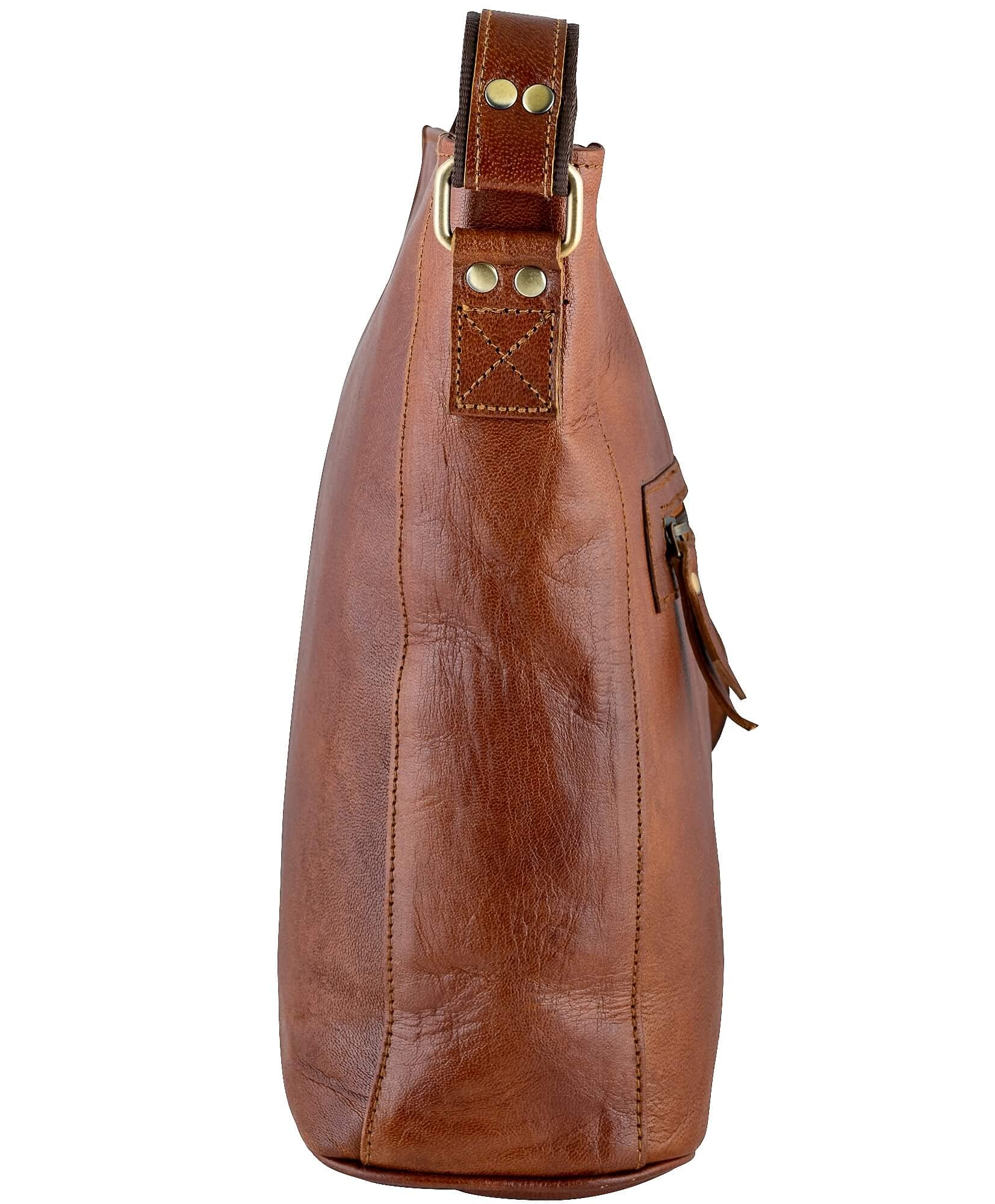URBAN LEATHER 12 inch + 11 inch Crossbody Bag for Women & Girls | Genuine Leather Shoulder Purse | Perfect for Work, Travel & Everyday Use