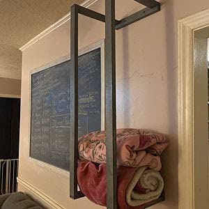 48 Inch Red Mahogany Blanket Ladder - Rustic Farmhouse Decor for Blanket & Towel Storage | Perfect for Living Room, Bedroom or Bathroom Organization