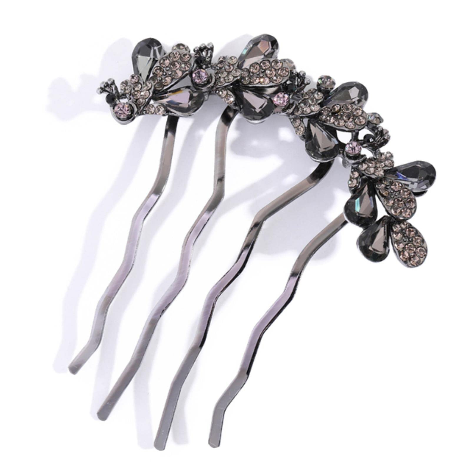 Crystal Flower Hair Comb for Women - Wedding & Banquet Hair Accessories