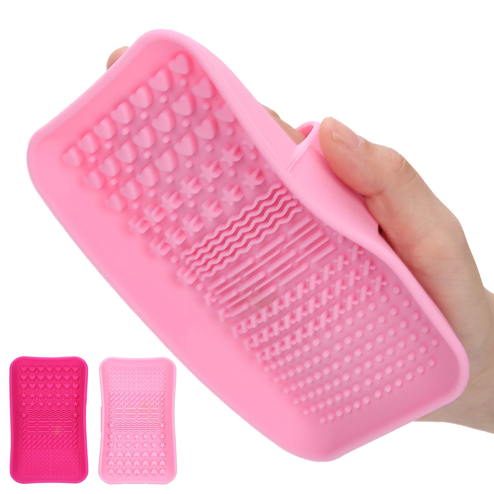 2 Pack Silicone Brush Cleaner & Makeup Brush Cleaning Mat – Reusable Cosmetic Brush Washing Pad for Professional & Home Use – Perfect for Daily Makeup Brush Care & Deep Cleaning