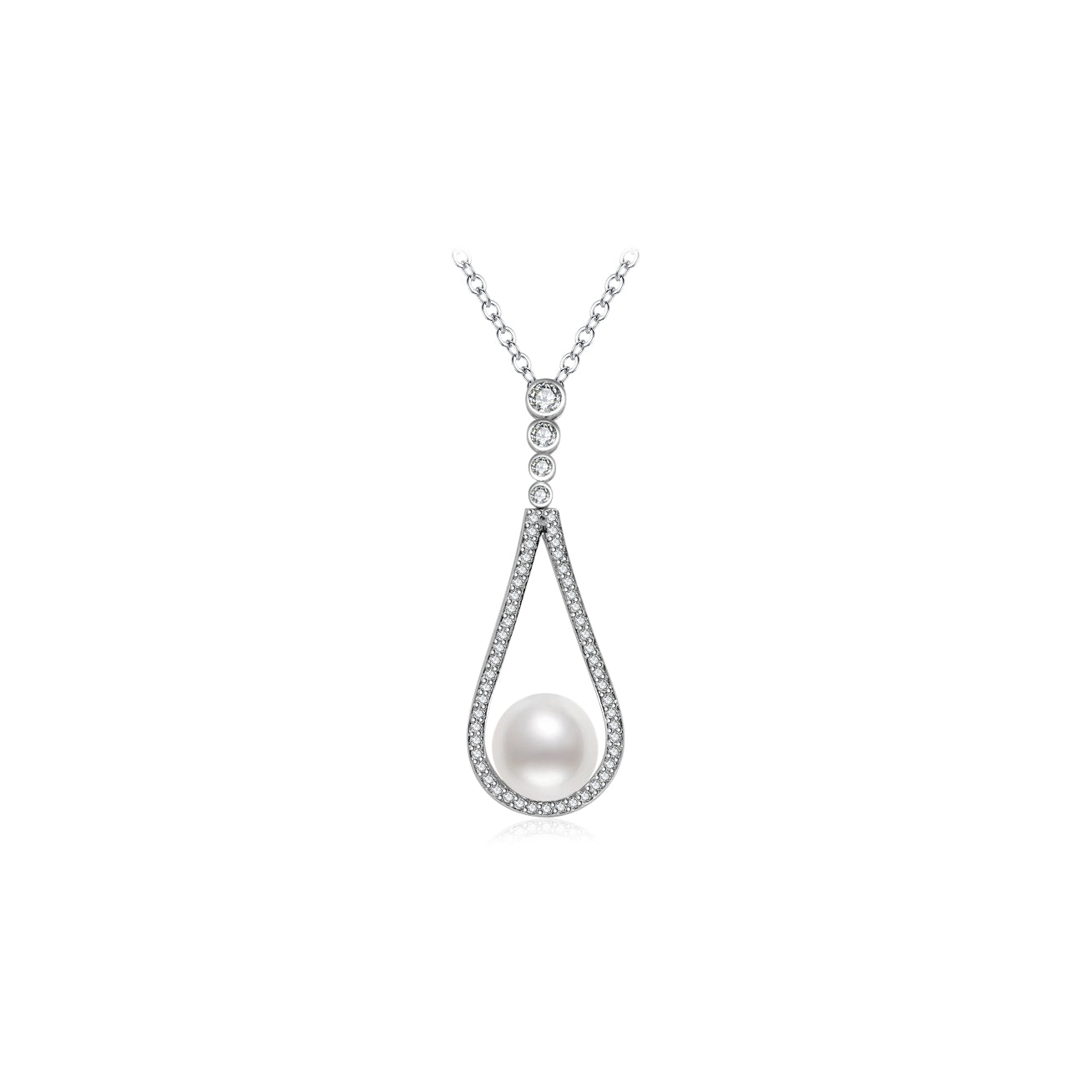 18K Solid Gold Freshwater Pearl Necklace KN00175 - Elegant Jewelry Gift for Women, Bridal Party, Anniversary & Special Occasions