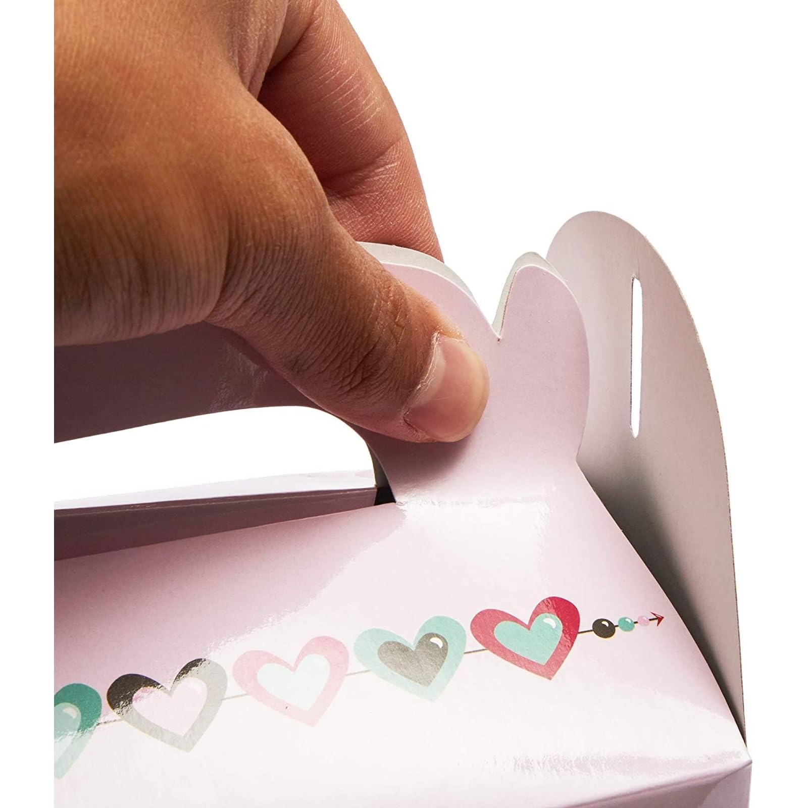 BLUE PANDA Valentine's Treat Boxes - 24 Pack Pink Gift Boxes for Valentine's Day, Party Favors, Bridal Showers & Birthday Celebrations | Perfect for Candy, Chocolates & Small Gifts