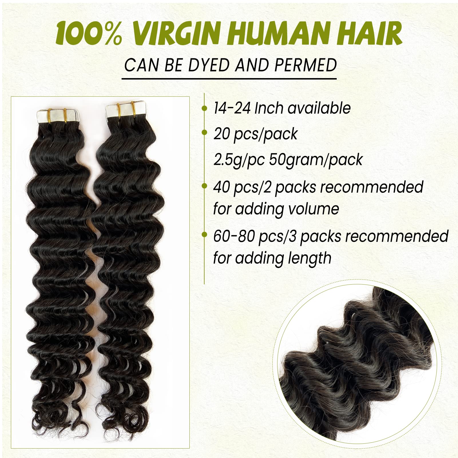 Premium 20-Piece Tape in Hair Extensions - 100% Real Human Hair, Natural Black, 18 Inch, 50G - Double Sided for Short Hair - Perfect for Black Women's Styling, Volume Boost & Everyday Glam