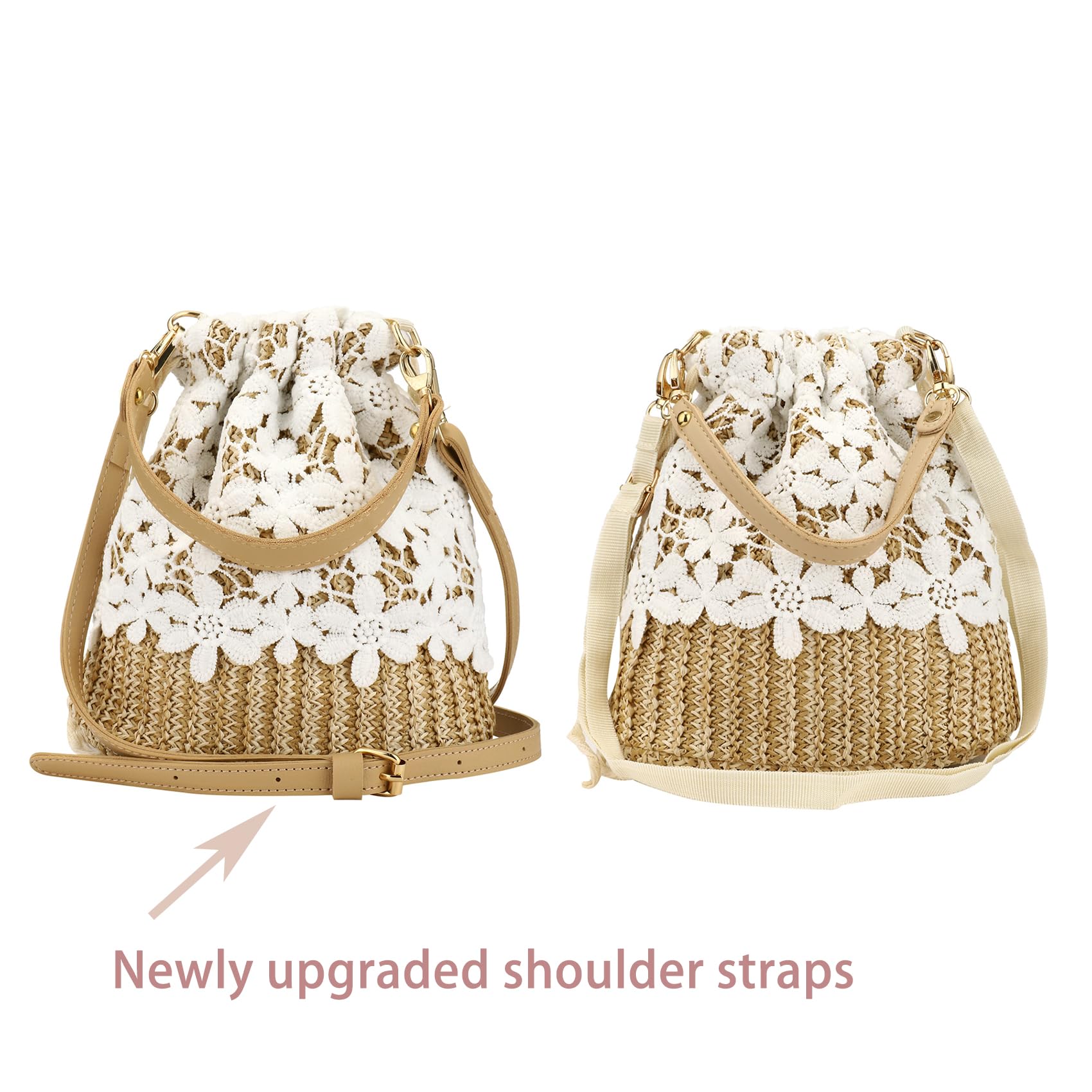 Women's Summer Woven Rattan Handbag - Straw Shoulder Bag & Beach Tote Purse for Women | Perfect for Vacation, Beach Outings and Casual Daily Use