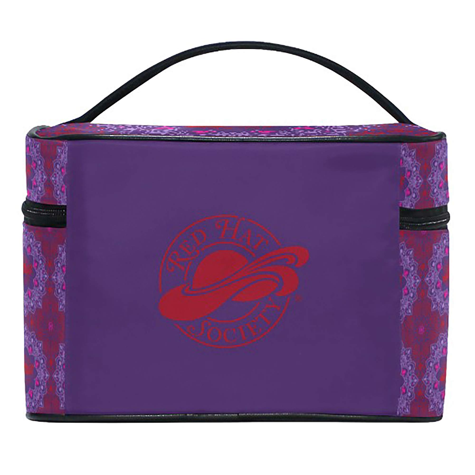 Bad Bananas Red Hat Society Cosmetic Case - Stylish Makeup Organizer for Travel & Daily Use - Perfect for Brushes, Lipsticks & Beauty Essentials