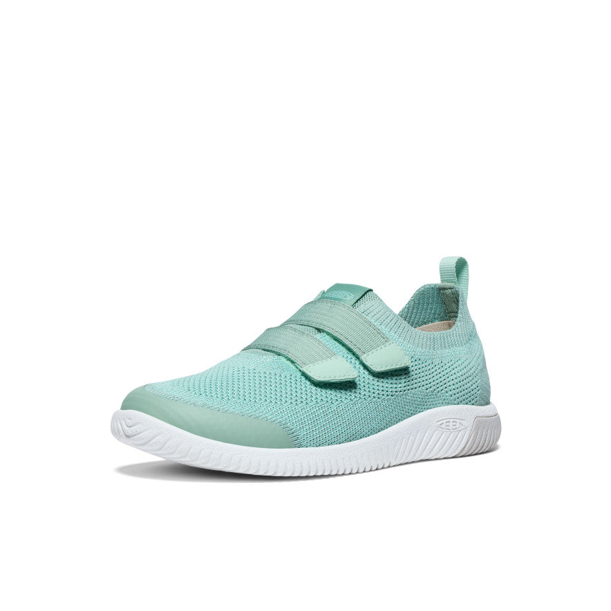 KNX Knit Double Strap Big Kids' Sneakers - Granite Green/Lichen | Comfortable & Durable Shoes for School, Play & Everyday Wear