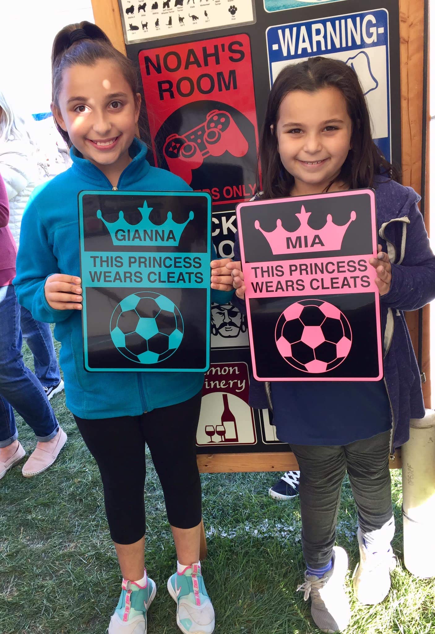 Personalized Princess Wears Cleats Sign - Custom Soccer Decor for Girls Room, Birthday Gift, Sports Locker Room - Fast Shipping USA
