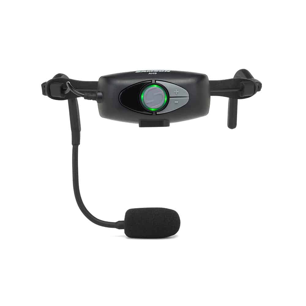 Samson AirLine 99m AH9 Wireless Headset with Microphone - Perfect for Fitness, Gaming & Online Meetings